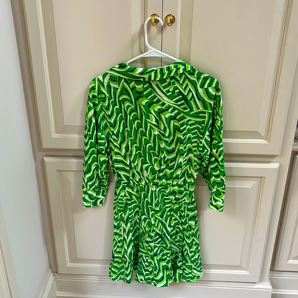 (NWT) Zara Long Sleeved Green Dress - Picture 4 of 5